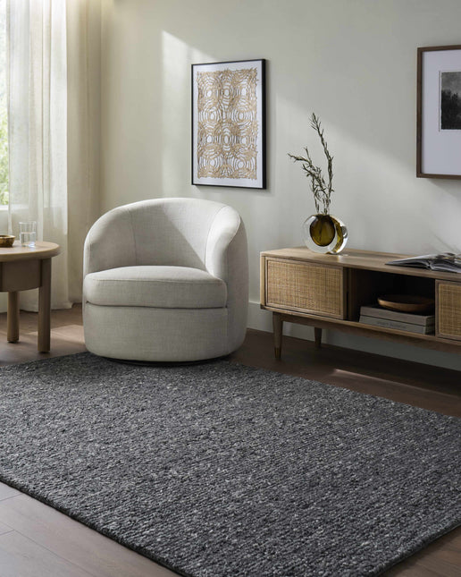 Sevan Charcoal Wool Area Rug Rugs TriadCommerceInc