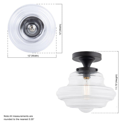 Solaria 1-Light Dark Brown Farmhouse Semi Flush Light Home Decor > Lighting > Ceiling Lights TriadCommerceInc