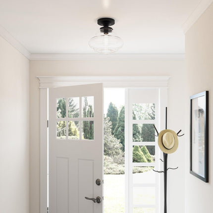 Solaria 1-Light Dark Brown Farmhouse Semi Flush Light Home Decor > Lighting > Ceiling Lights TriadCommerceInc