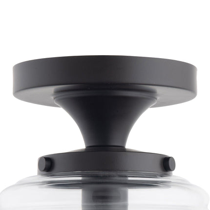 Solaria 1-Light Dark Brown Farmhouse Semi Flush Light Home Decor > Lighting > Ceiling Lights TriadCommerceInc
