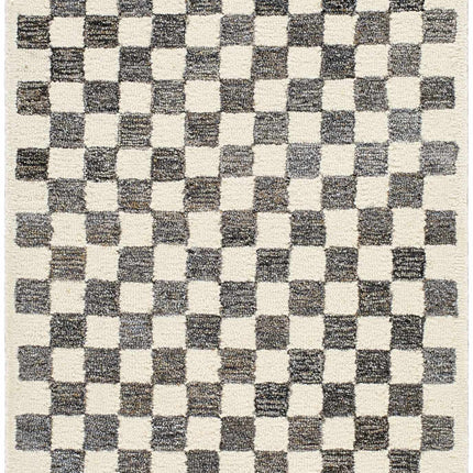 Halen Taupe Checkered Area Rug Rugs TriadCommerceInc