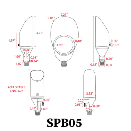 LED Outdoor Adjustable Landscape Spotlight Brass Finish Spot Light TriadCommerceInc