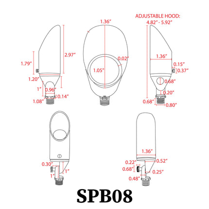 Low Voltage Brass Outdoor Bullet Spotlight Spot Light TriadCommerceInc