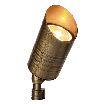 Low Voltage LED Outdoor Spotlight Brass Finish Spot Light TriadCommerceInc Natural Brass None