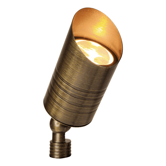 Low Voltage LED Outdoor Spotlight Brass Finish Spot Light TriadCommerceInc Natural Brass None