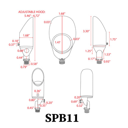 Low Voltage Outdoor Brass Directional Spotlight Spot Light TriadCommerceInc