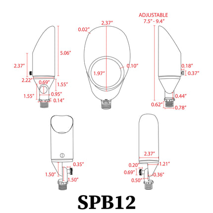 Adjustable LED Outdoor Landscape Spotlight 3W to 12W Spot Light TriadCommerceInc