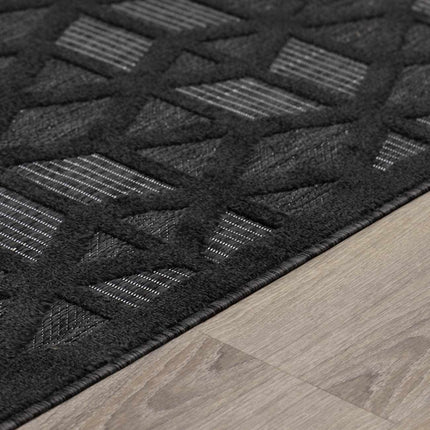 Nuri Black Outdoor Rug Rugs TriadCommerceInc