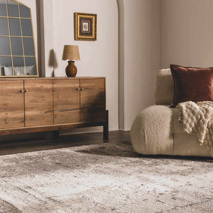 Duval Taupe Abstract Area Rug Rugs TriadCommerceInc
