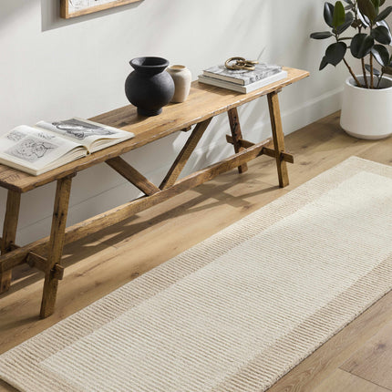 Amadi Beige Wool Area Rug Rugs TriadCommerceInc