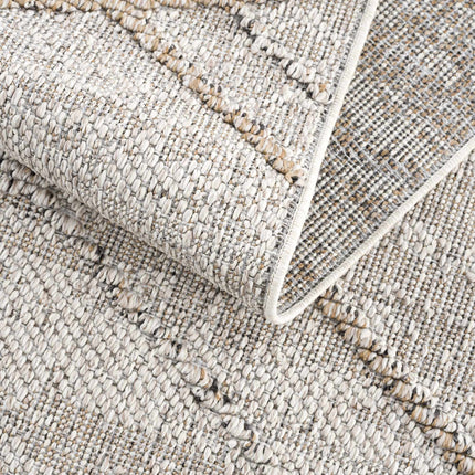 Baqer Bone & Tan Textured Performance Rug - Clearance Rugs TriadCommerceInc