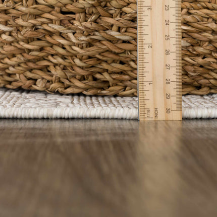 Baqer Bone & Tan Textured Performance Rug - Clearance Rugs TriadCommerceInc