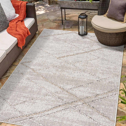 Baqer Bone & Tan Textured Performance Rug - Clearance Rugs TriadCommerceInc