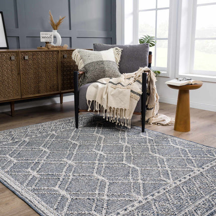 Diah Gray Blue & Bone Area Rug - Clearance Rugs TriadCommerceInc