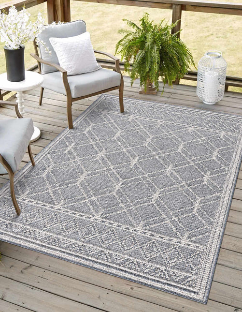 Diah Gray Blue & Bone Area Rug - Clearance Rugs TriadCommerceInc