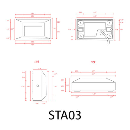 LED Low Voltage Cast Aluminum Rectangular Stair Step Light Step light TriadCommerceInc