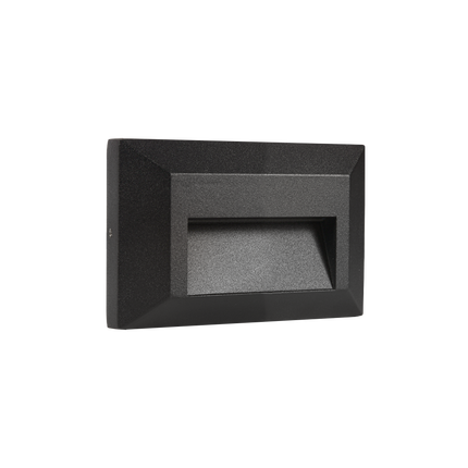 LED Low Voltage Cast Aluminum Rectangular Stair Step Light Step light TriadCommerceInc Black