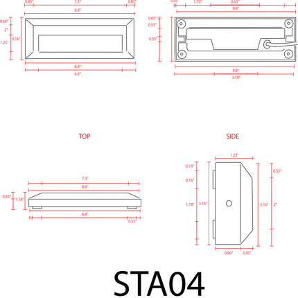 Low Voltage LED Step Light Surface Mount