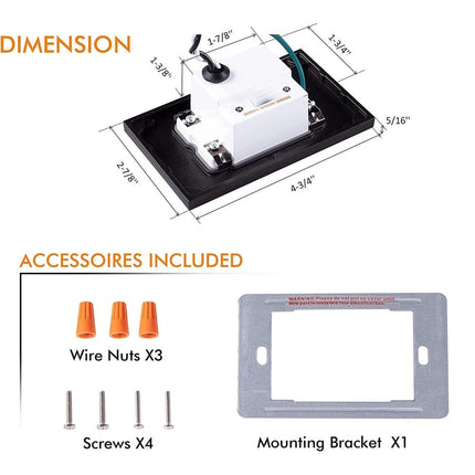 Rectangular LED Stair Step Light Waterproof 3CCT Step light TriadCommerceInc