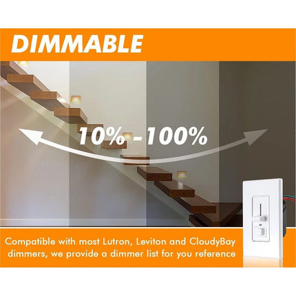 Rectangular LED Stair Step Light Waterproof 3CCT Step light TriadCommerceInc