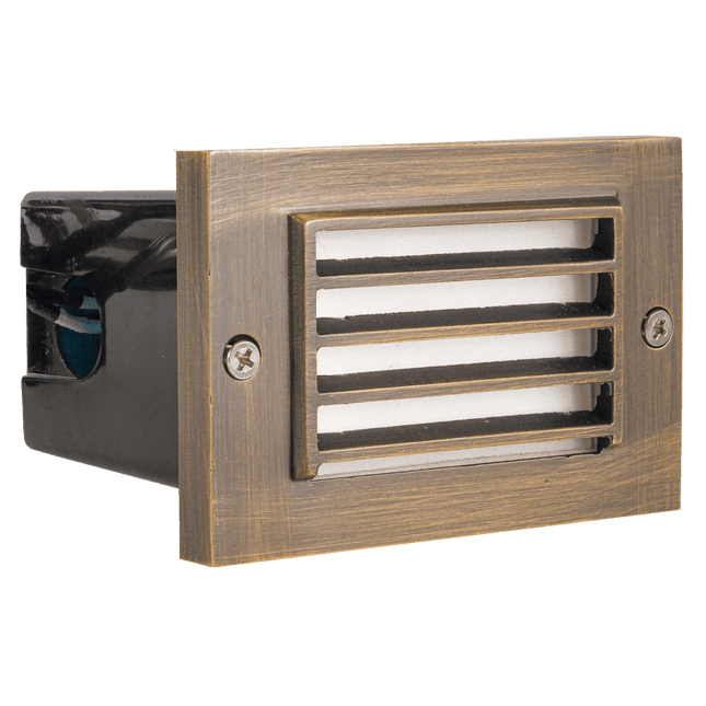 Louver LED Waterproof Brick Step Light Bronze Edge Lighting Step light TriadCommerceInc Natural Brass None