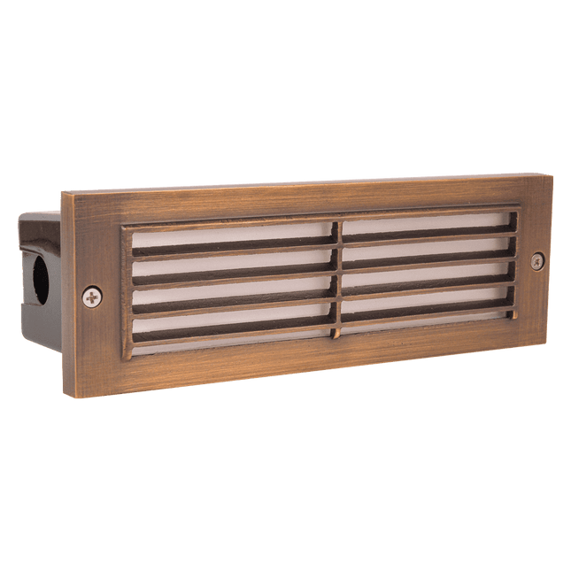 Louver LED Brick Step Light Outdoor Warm White Step light TriadCommerceInc Natural Brass None