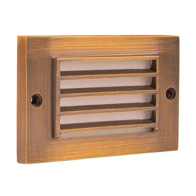 LED Surface Mount Step Light Cast Brass Step light TriadCommerceInc Natural Brass