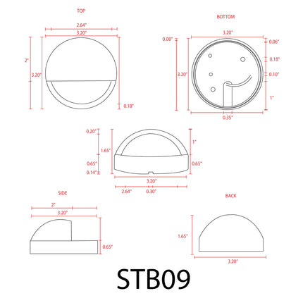 STB09 - LED Surface Mount Round Deck Light Deck Light TriadCommerceInc