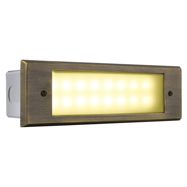 Integrated LED Brass Step Light Warm White Step light TriadCommerceInc