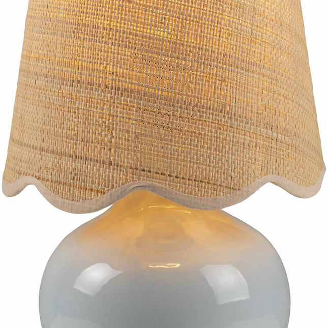 Theisseil Light Blue Table Lamp Table Lamps TriadCommerceInc 13"H x 8"W x 8"D