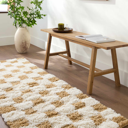 Atira Mustard Checkered Area Rug Rugs TriadCommerceInc