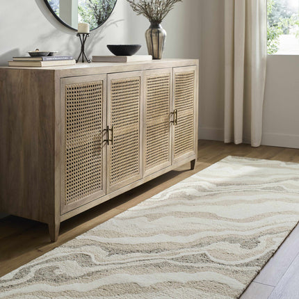 Siani Beige Wool Area Rug Rugs TriadCommerceInc