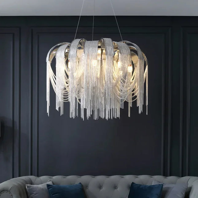 Luxury Tassel Chain Chandelier Chandeliers TriadCommerceInc   