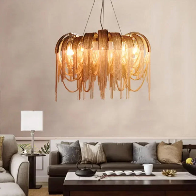 Luxury Tassel Chain Chandelier Chandeliers TriadCommerceInc   