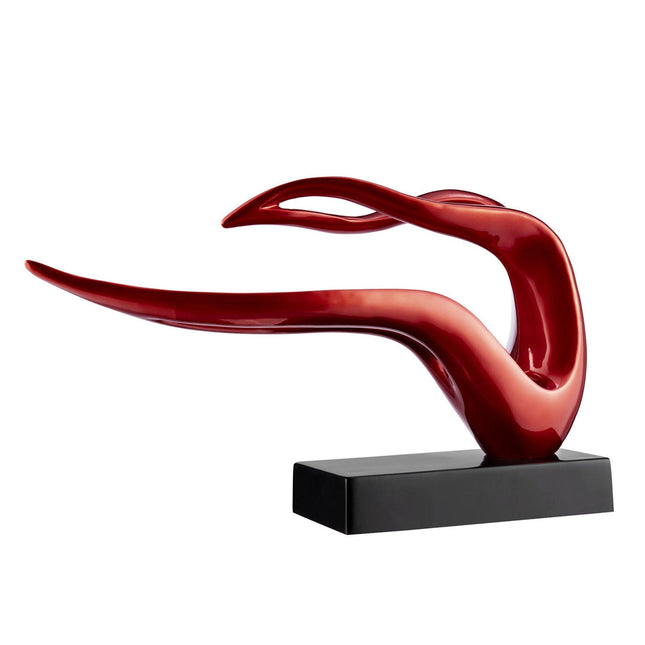 Saggita Abstract Sculpture // Metallic Red Sculpture TriadCommerceInc   