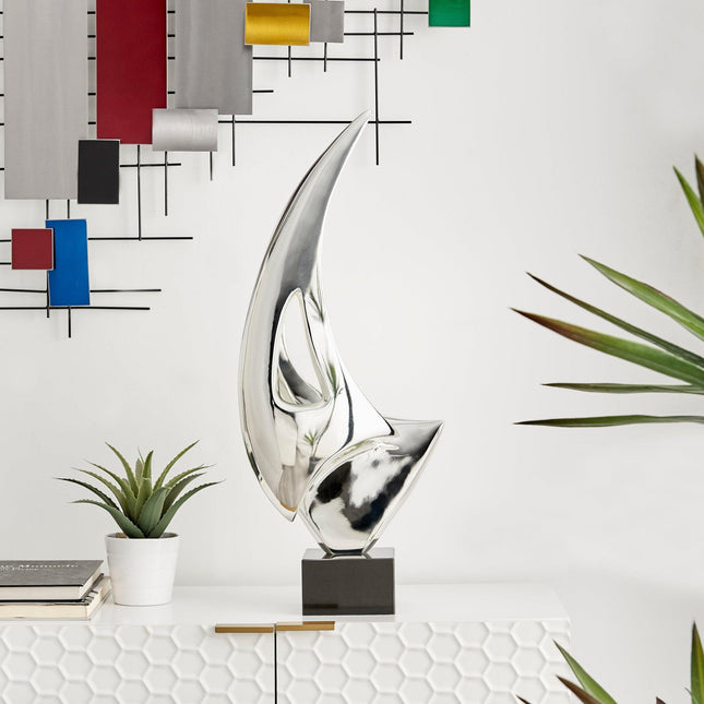 Sail Sculpture in Chrome // Small // Table Top Sculpture TriadCommerceInc   