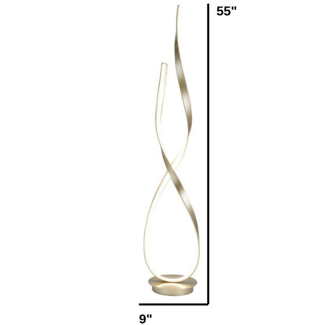 Sandy Gold Vienna LED 55" Tall Floor Lamp // Dimmable Floor Lamps TriadCommerceInc   