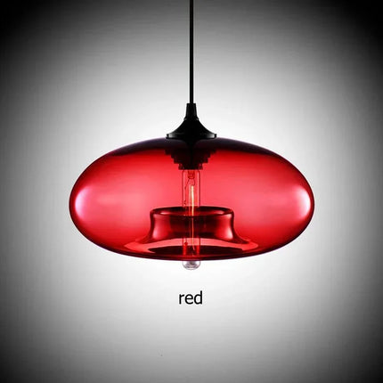 Nordic Hanging Spherical Light Fixtures Pendants TriadCommerceInc Red  