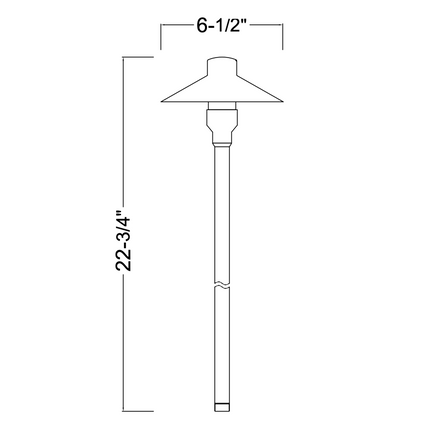 Tulay 18 Inch Antique Brass Outdoor Path Light Landscape Pathway Lighting TriadCommerceInc