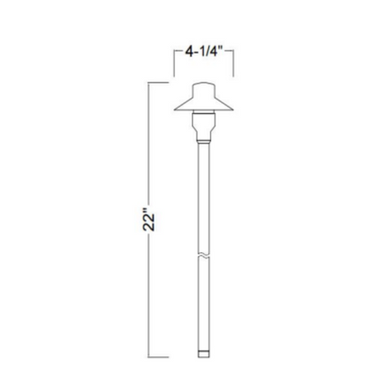 Tulay 18 Inch Antique Brass Outdoor Path Light Path Light TriadCommerceInc