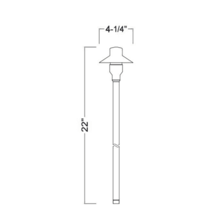 Tulay 18 Inch Brass Outdoor Low Voltage Path Light Path Light TriadCommerceInc