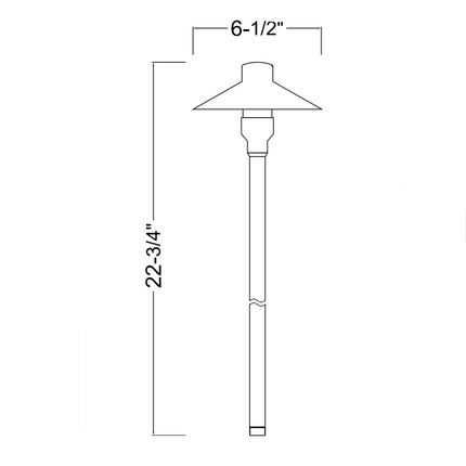 Tulay 18 Inch Copper Low Voltage Path Light Path Light TriadCommerceInc