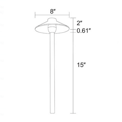 Rein Brown Brass Low Voltage Outdoor Path Light Path Light TriadCommerceInc