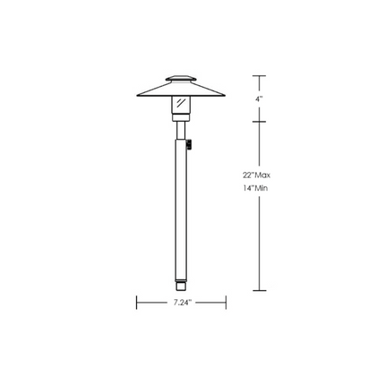Stelvio Adjustable Black Brass Outdoor Path Light Landscape Pathway Lighting TriadCommerceInc