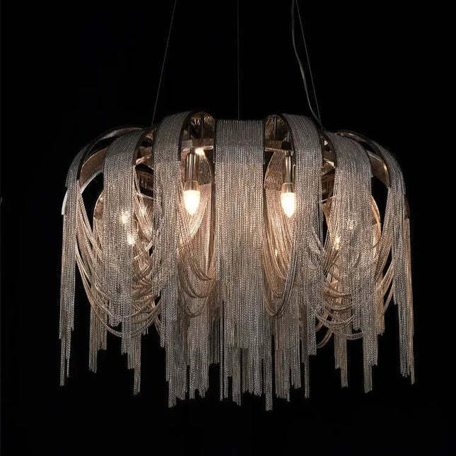 Luxury Tassel Chain Chandelier Chandeliers TriadCommerceInc   