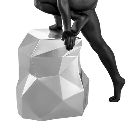 Sensuality Man Sculpture // Matte Black and Chrome Sculpture TriadCommerceInc   