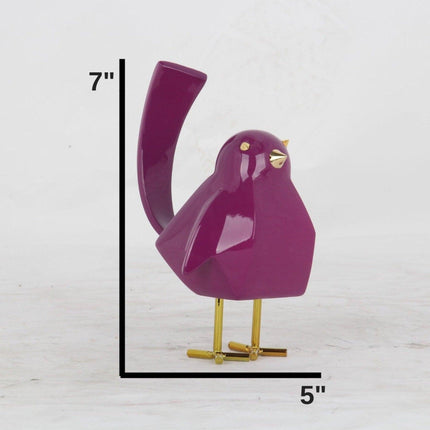 Set of Five Bird Sculptures // Multi-Color Sculpture TriadCommerceInc   