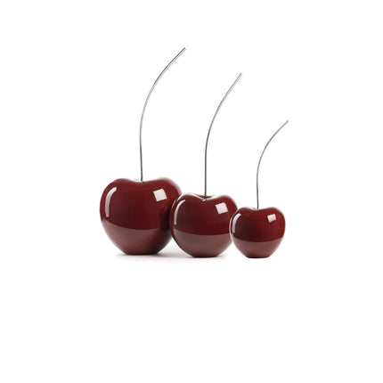 Set of Three Cherries // Large Medium and Small Red Wine Sculpture TriadCommerceInc   