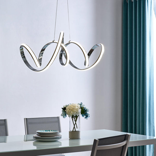 Seville LED Chandelier // Chrome Chandeliers TriadCommerceInc   