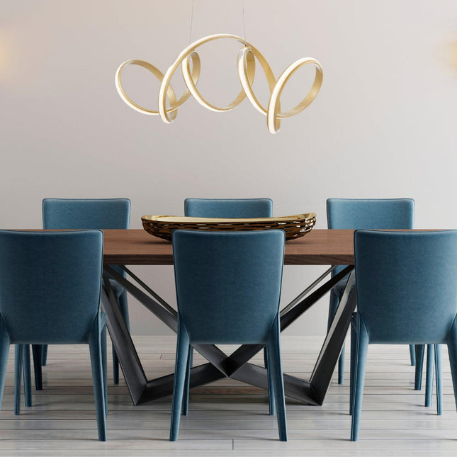 Seville LED Chandelier // Gold Chandeliers TriadCommerceInc   